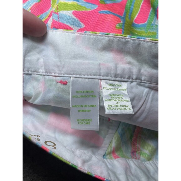 Lilly Pulitzer Buttercup Shorts Size 8 Floral Multicolor Scalloped 5" Preppy - Picture 5 of 8